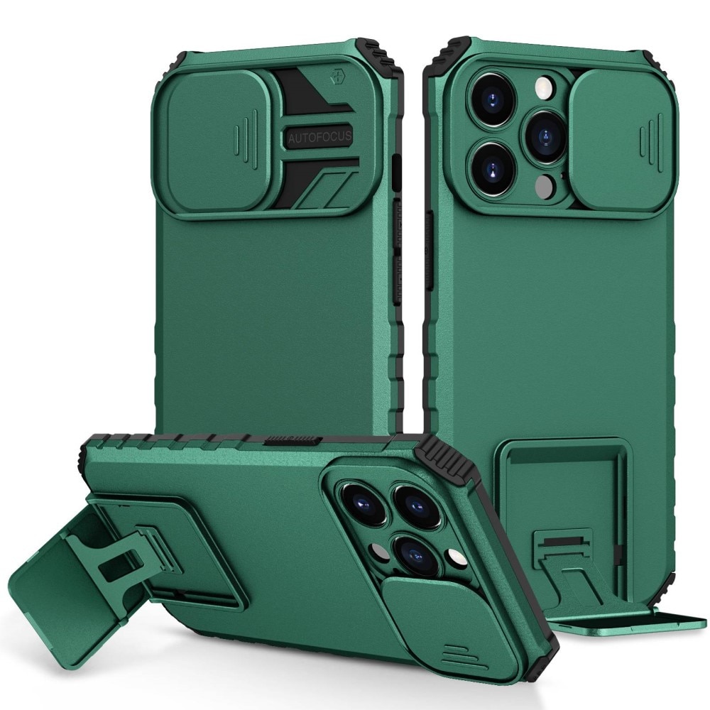 iPhone 13 Pro Kickstand Case w. Camera Protector Green