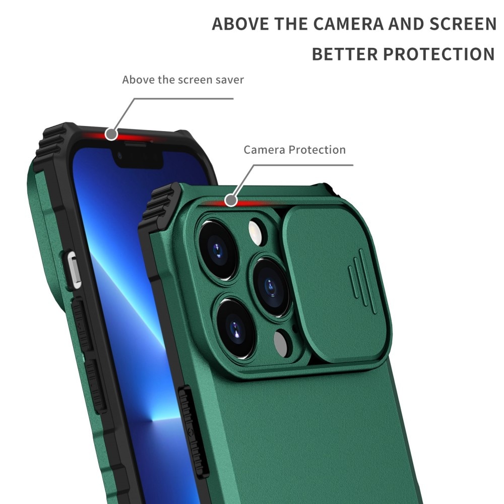 iPhone 13 Pro Kickstand Case w. Camera Protector Green