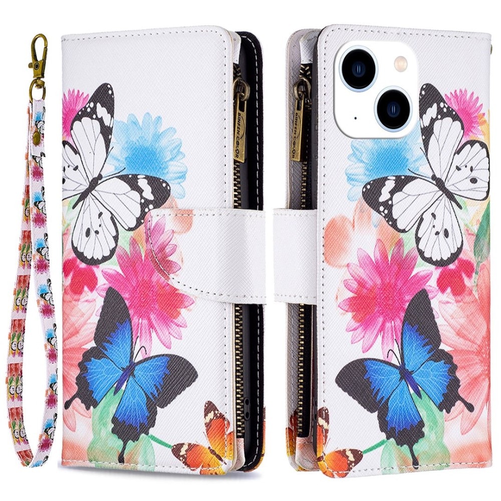 iPhone 14 Wallet Purse Summer Butterflies