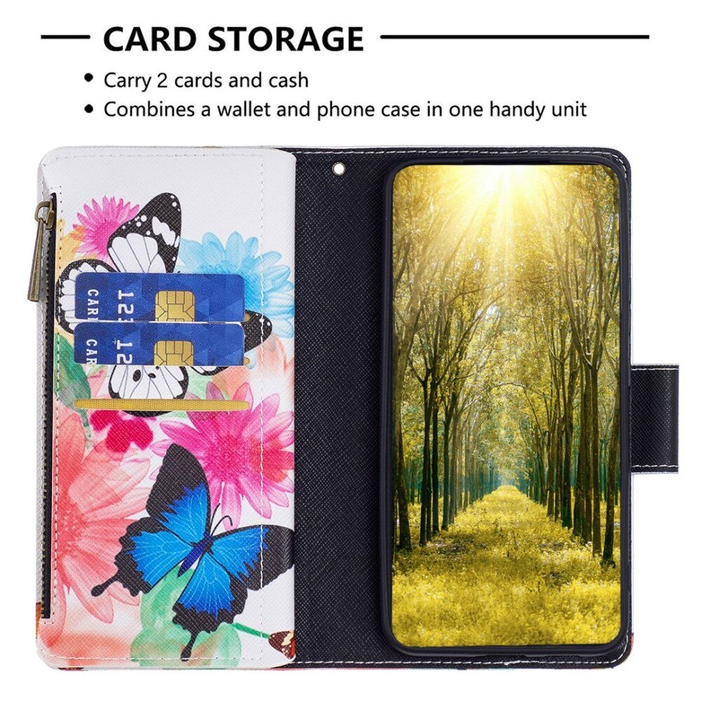 iPhone 14 Wallet Purse Summer Butterflies