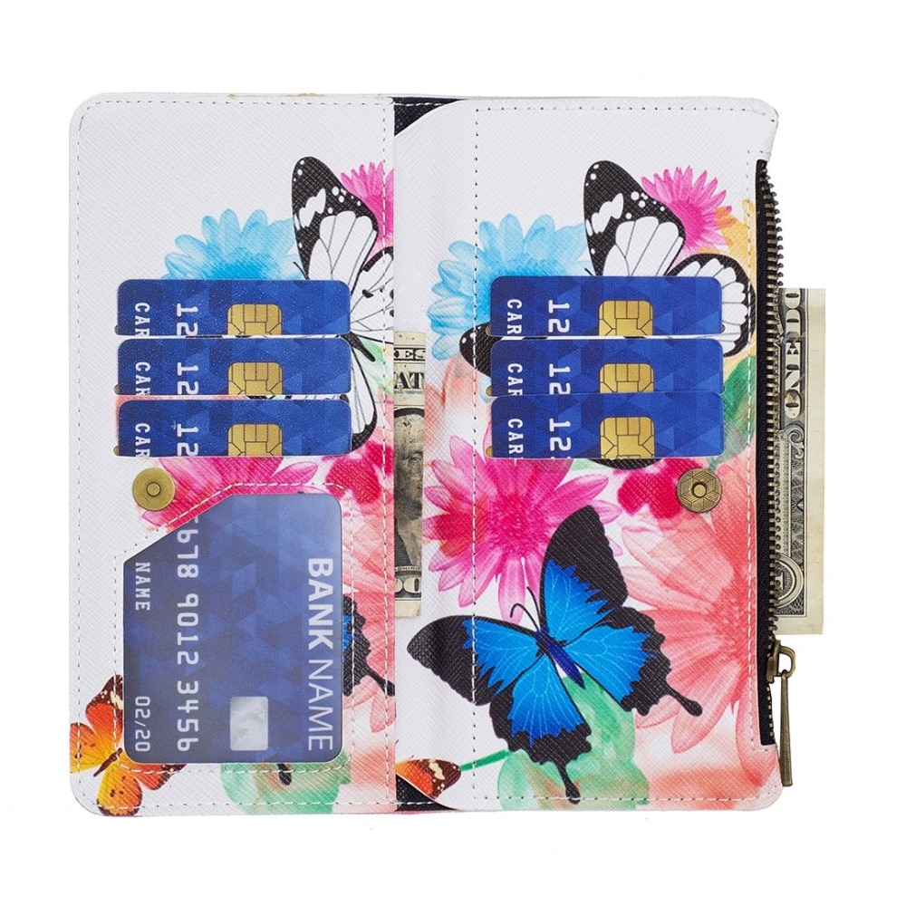 iPhone 14 Wallet Purse Summer Butterflies