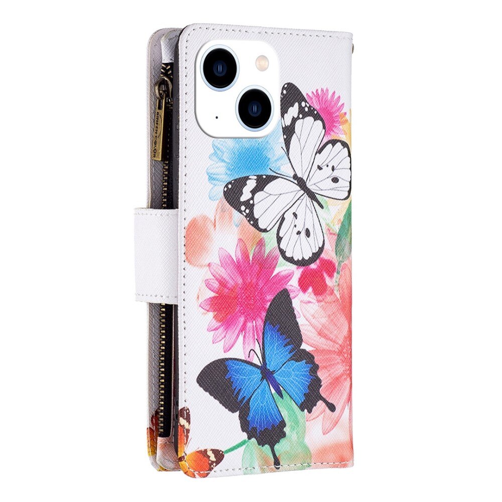 iPhone 14 Wallet Purse Summer Butterflies