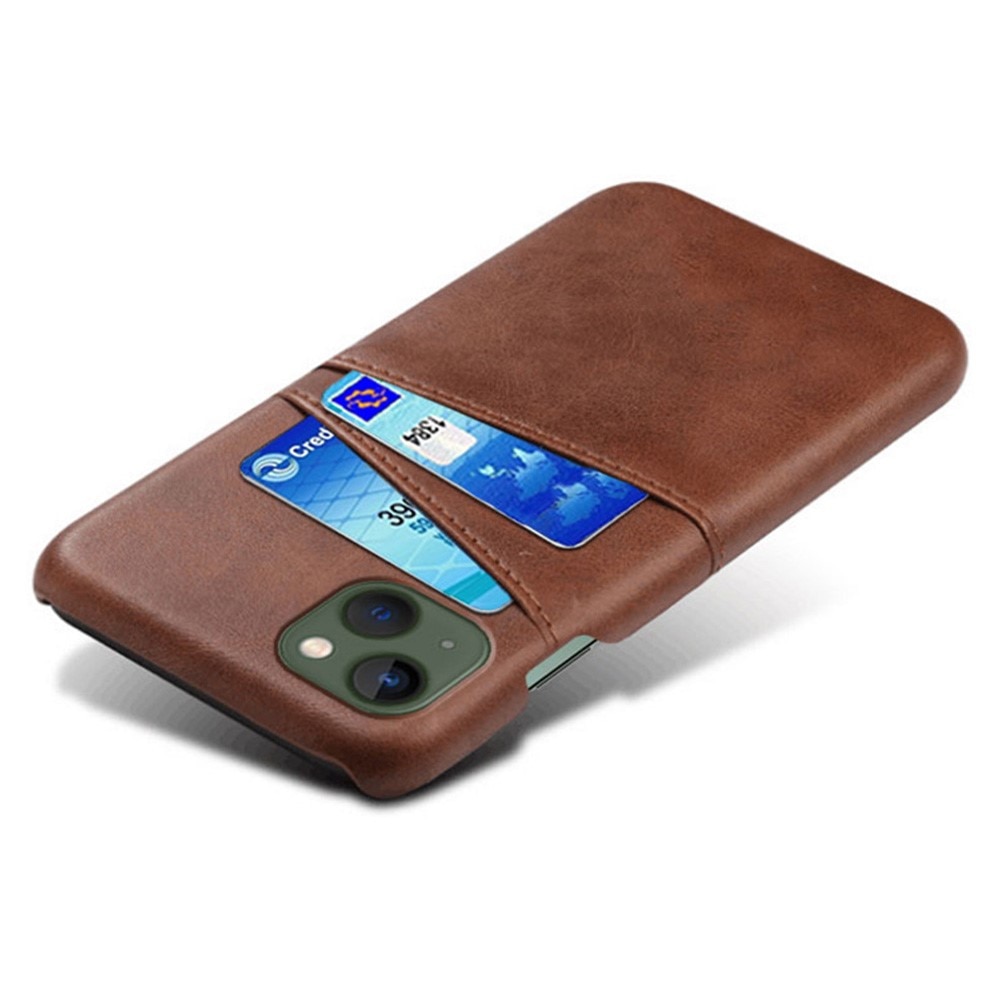 iPhone 14 Cards Slots Case Brown