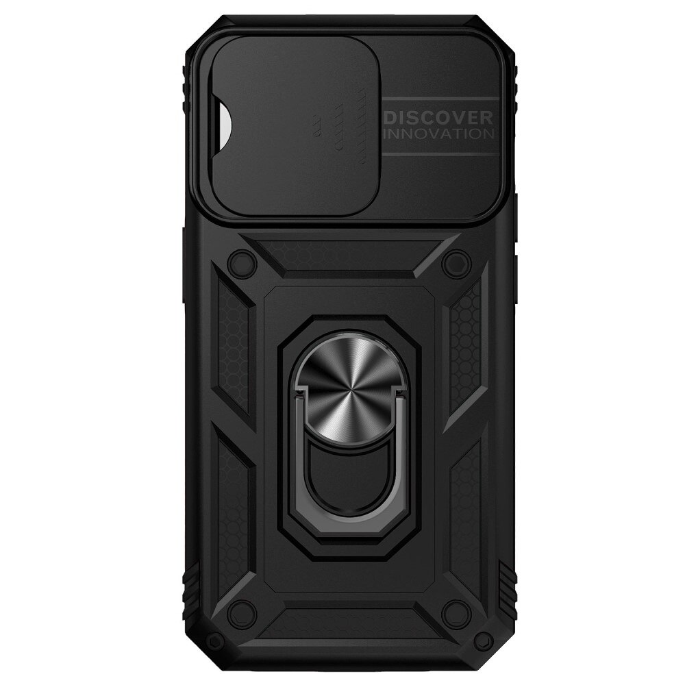 iPhone 14 Pro Hybrid Case Tech Ring w. Camera Protector Black