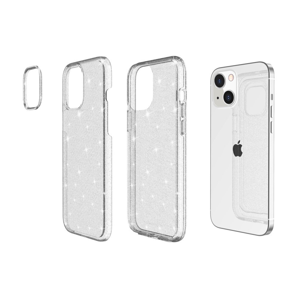 iPhone 14 Liquid Glitter Case Transparent