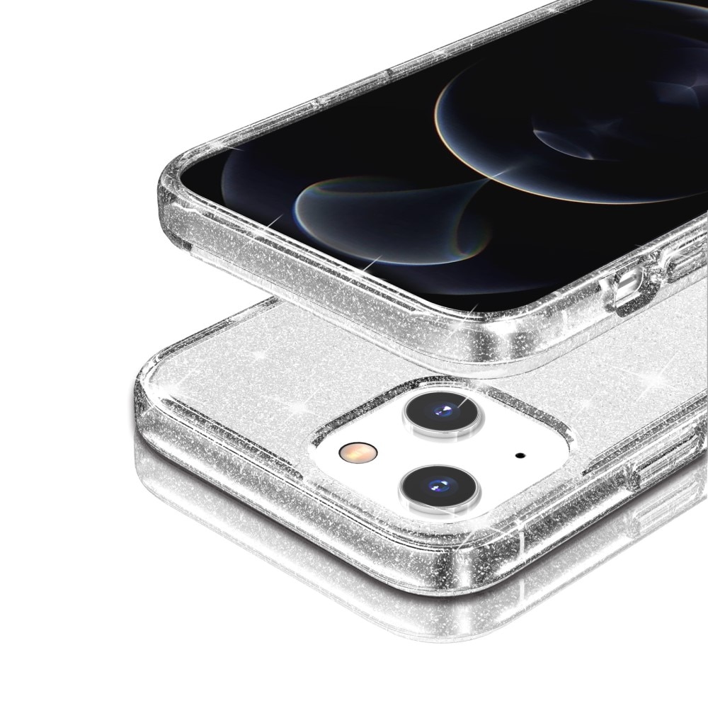 iPhone 14 Liquid Glitter Case Transparent