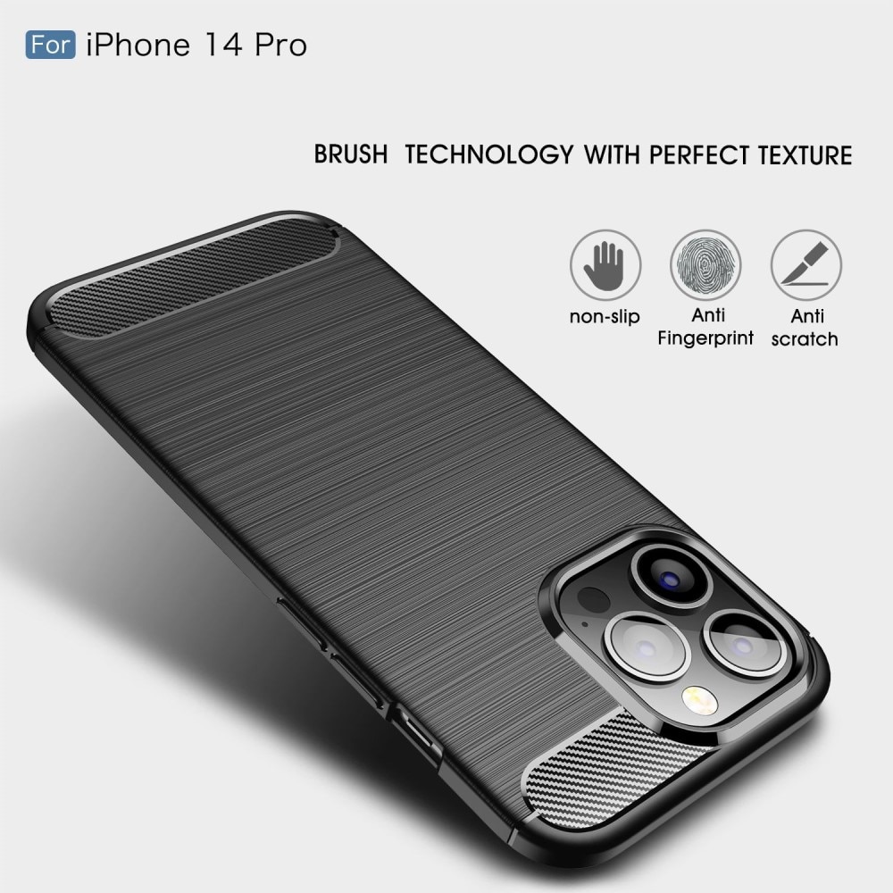 iPhone 14 Pro Brushed TPU Case Black