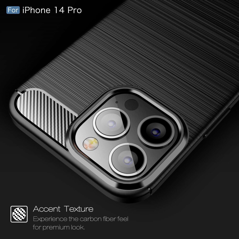 iPhone 14 Pro Brushed TPU Case Black