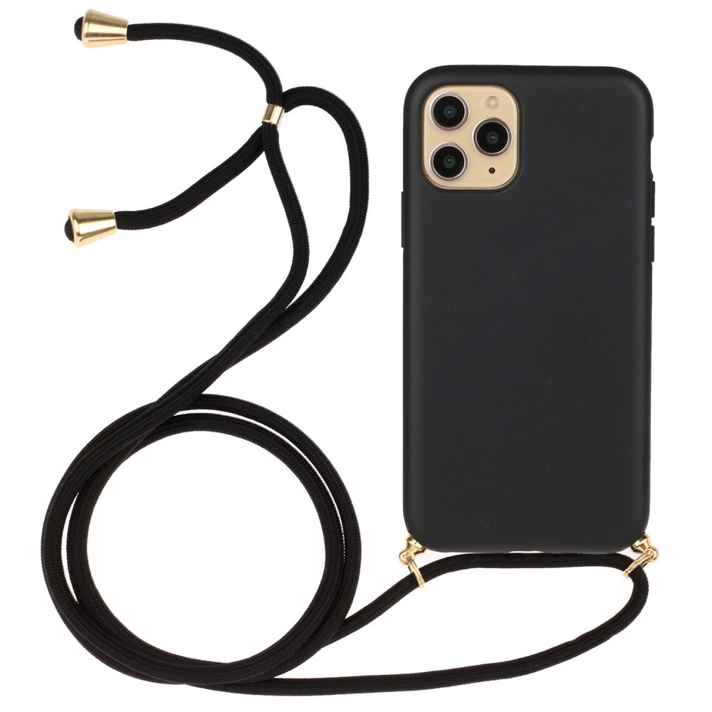iPhone 14 Pro Cover Neck Strap Black