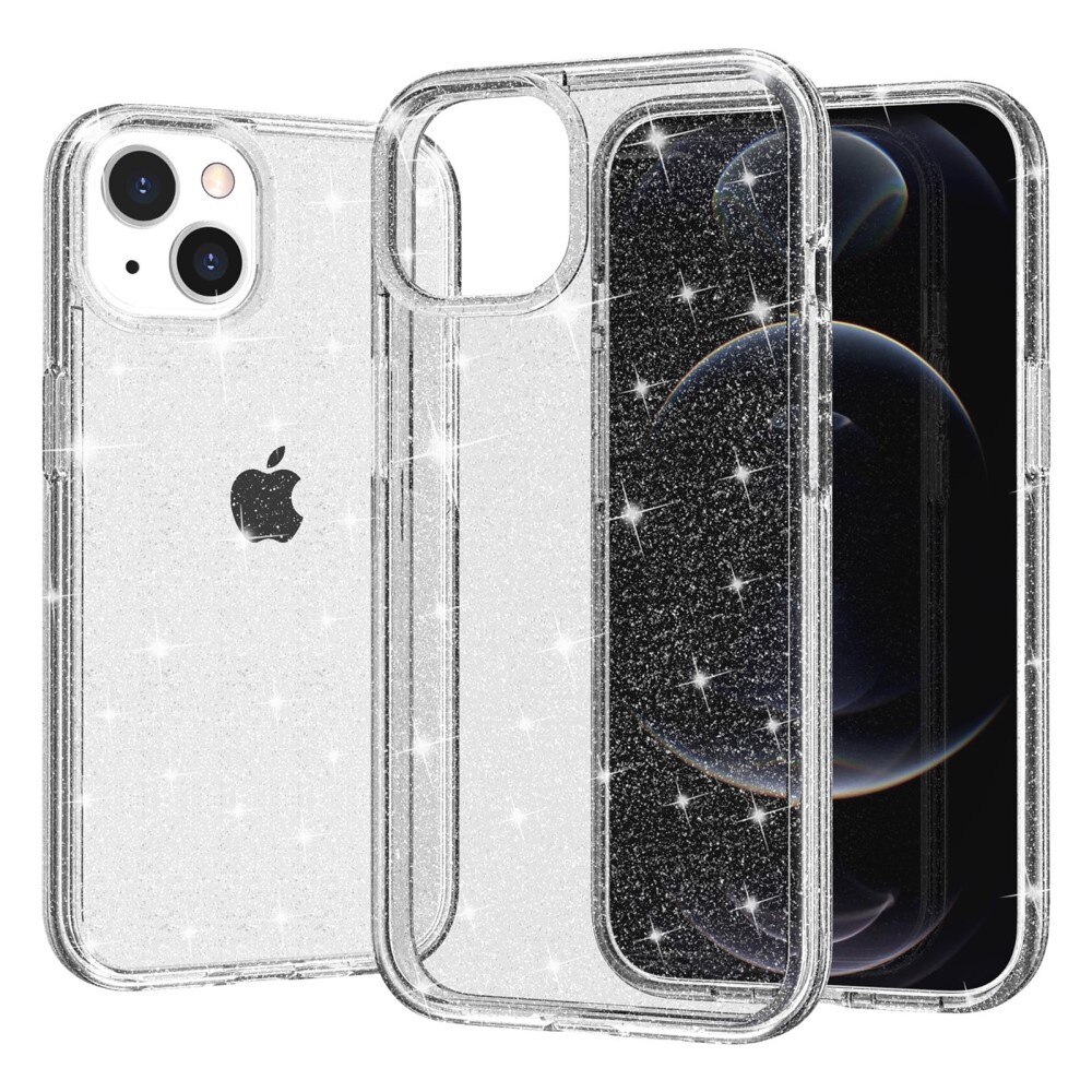 iPhone 15 Plus Liquid Glitter Case Transparent