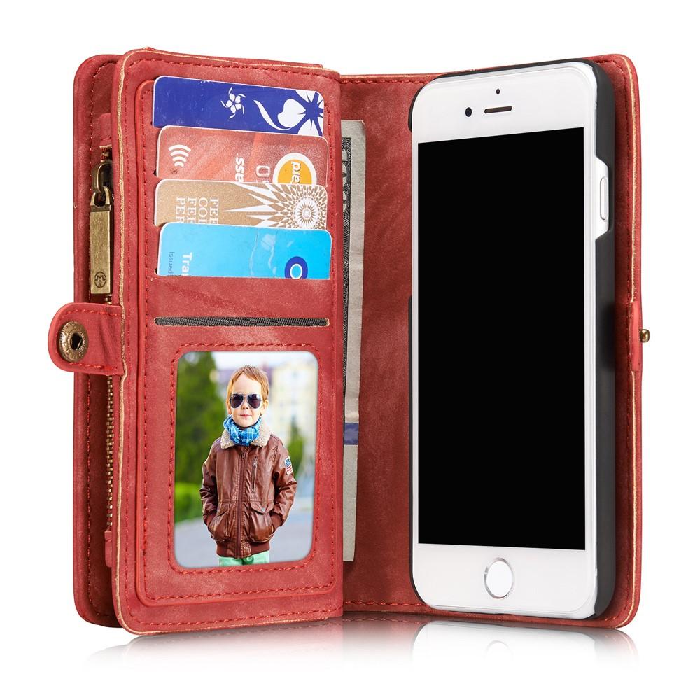 iPhone 7/8/SE Multi-slot Wallet Case Red