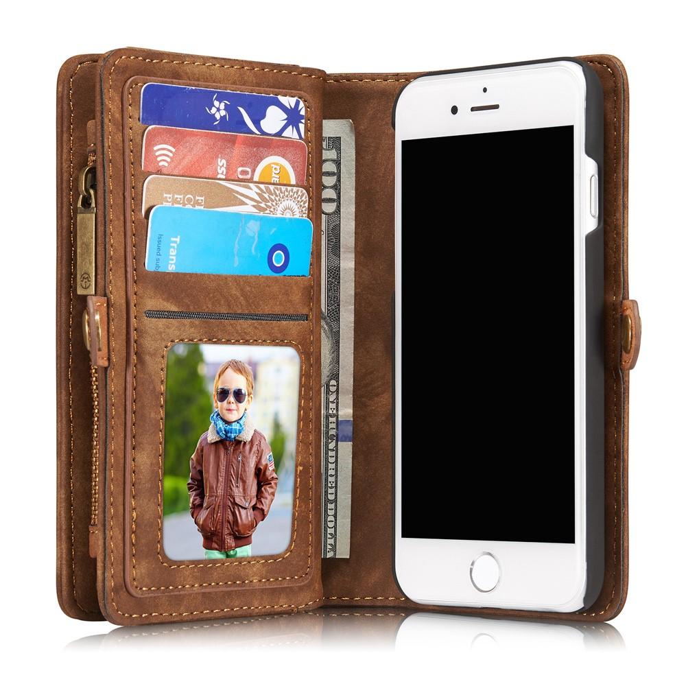 iPhone SE (2022) Multi-slot Wallet Case Brown