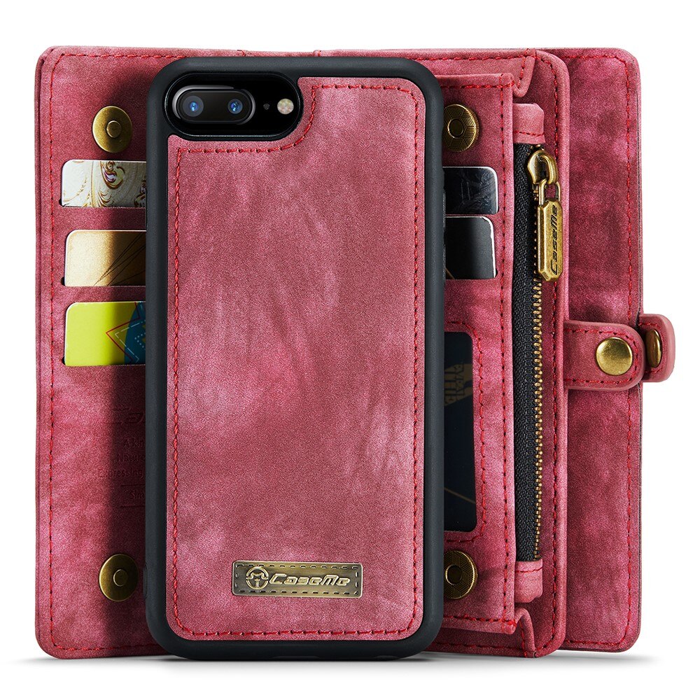 iPhone 7 Plus/8 Plus Multi-slot Wallet Case Red