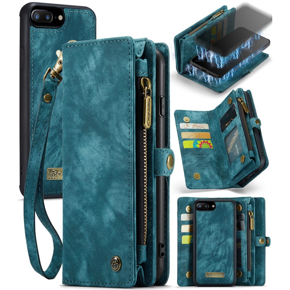 iPhone 7 Plus/8 Plus Multi-slot Wallet Case Blue