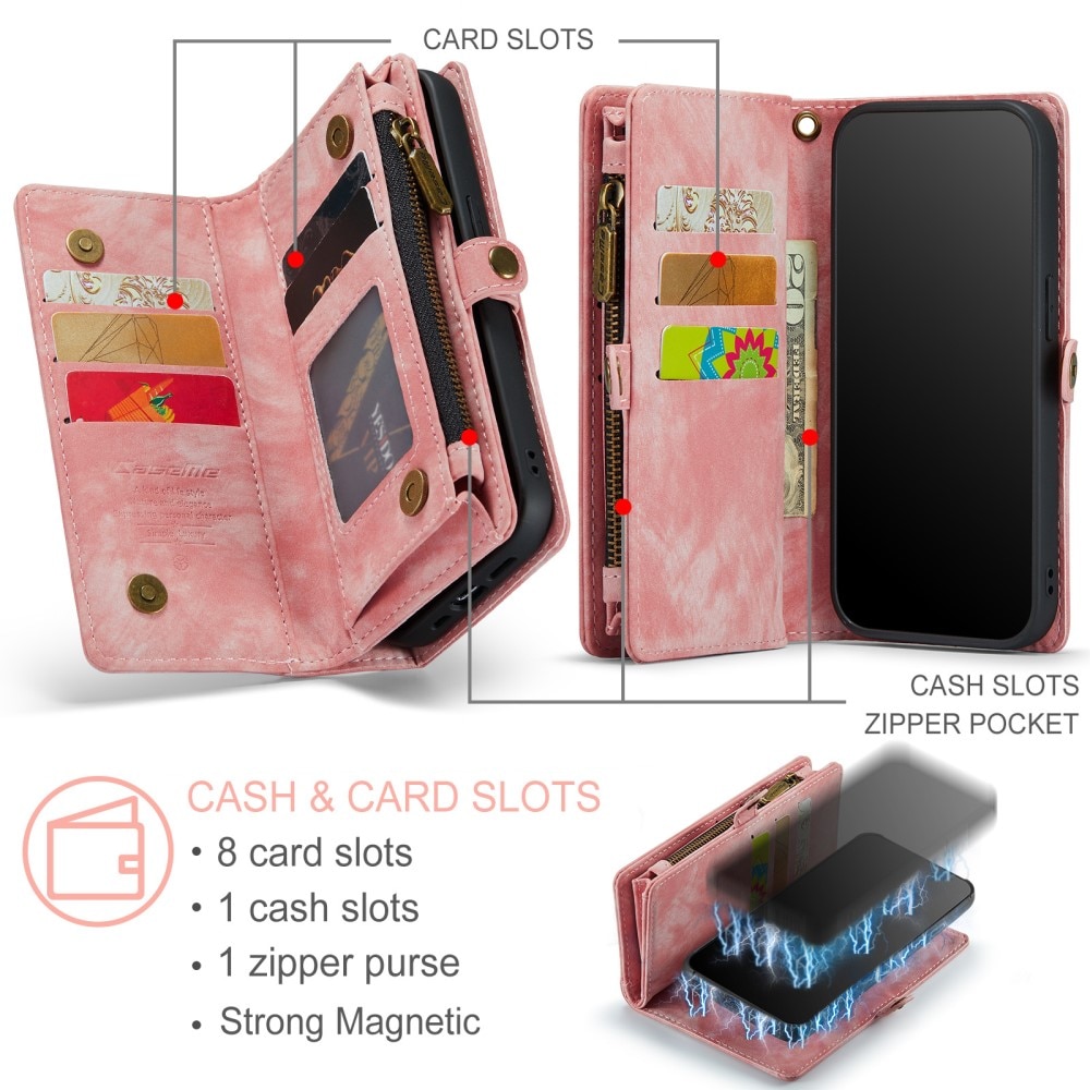 iPhone 7 Plus/8 Plus Multi-slot Wallet Case Pink