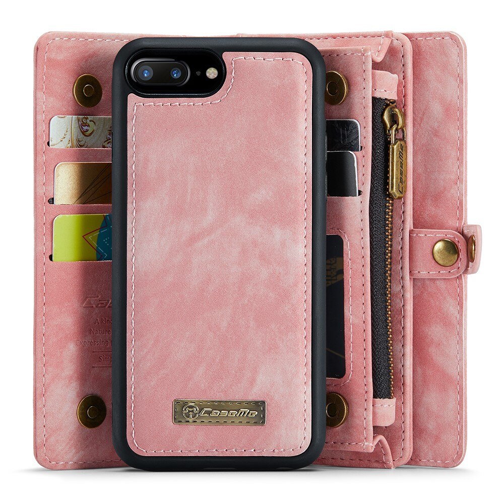 iPhone 7 Plus/iPhone 8 Plus Multi-slot Wallet Case Pink