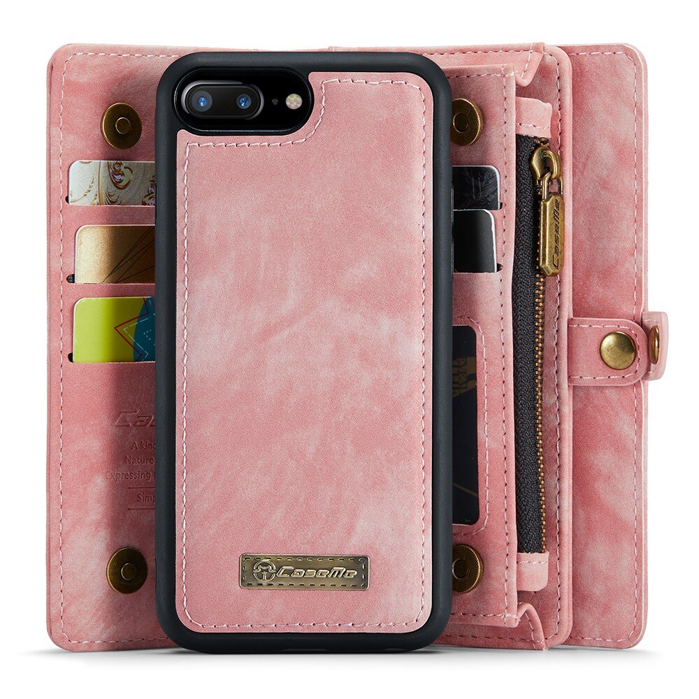 iPhone 7 Plus/8 Plus Multi-slot Wallet Case Pink