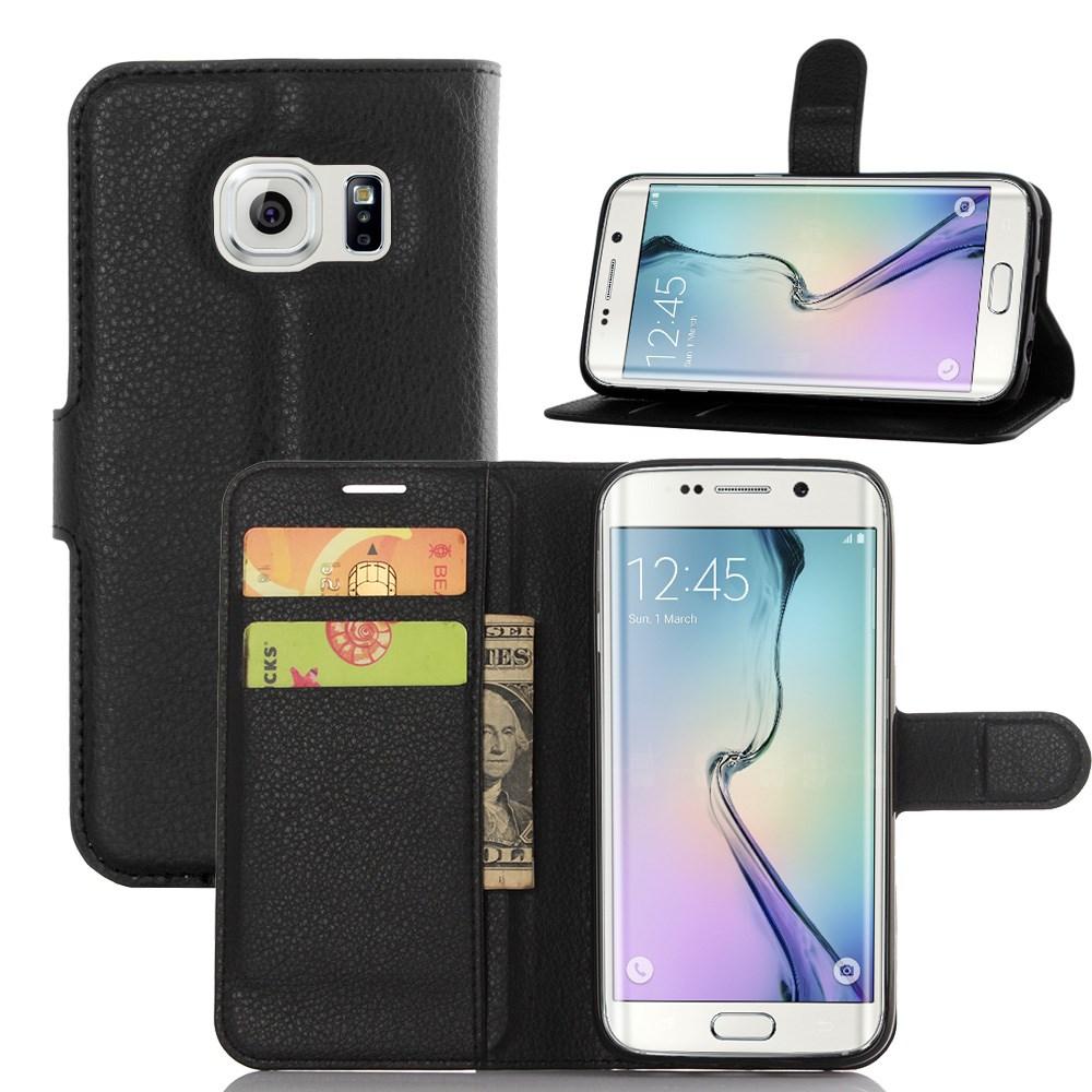 Samsung Galaxy S7 Edge Wallet Book Cover Black