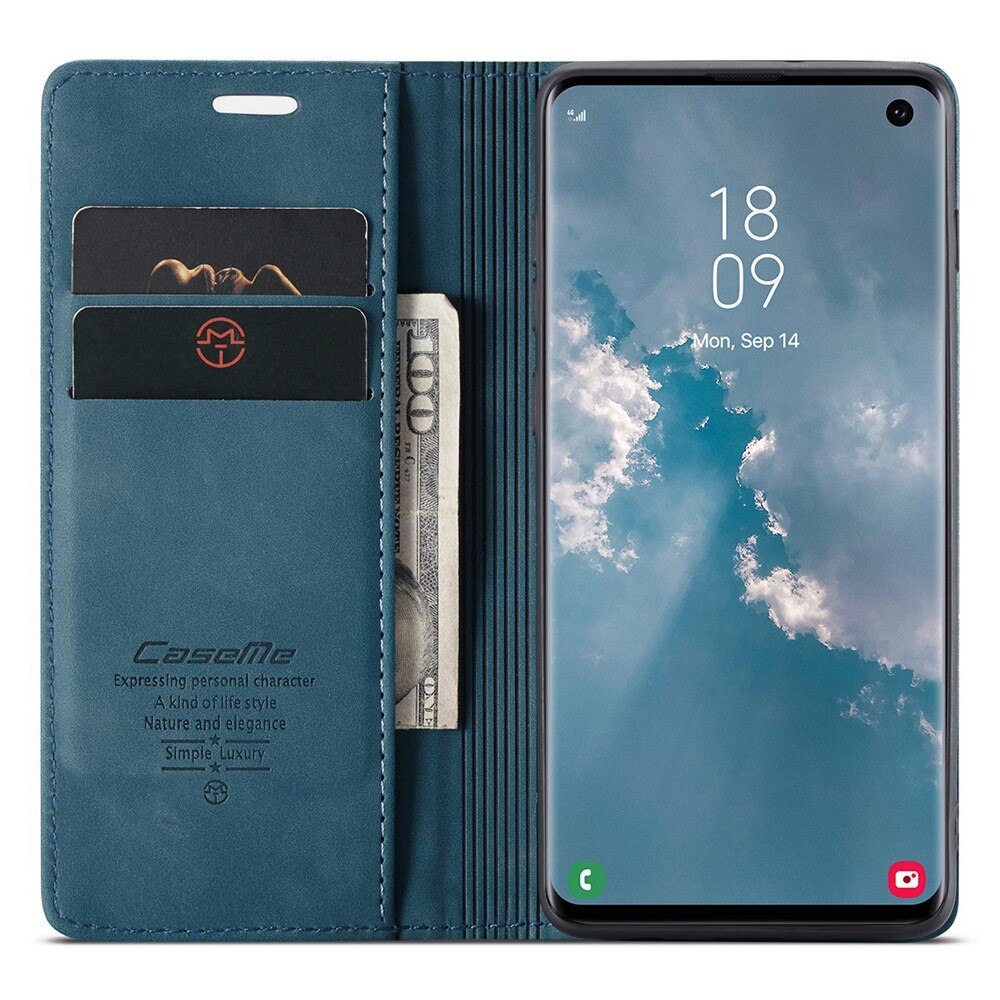 Samsung Galaxy S10 Slim Wallet Case Blue