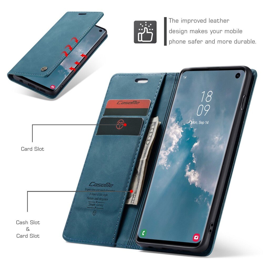 Samsung Galaxy S10 Slim Wallet Case Blue