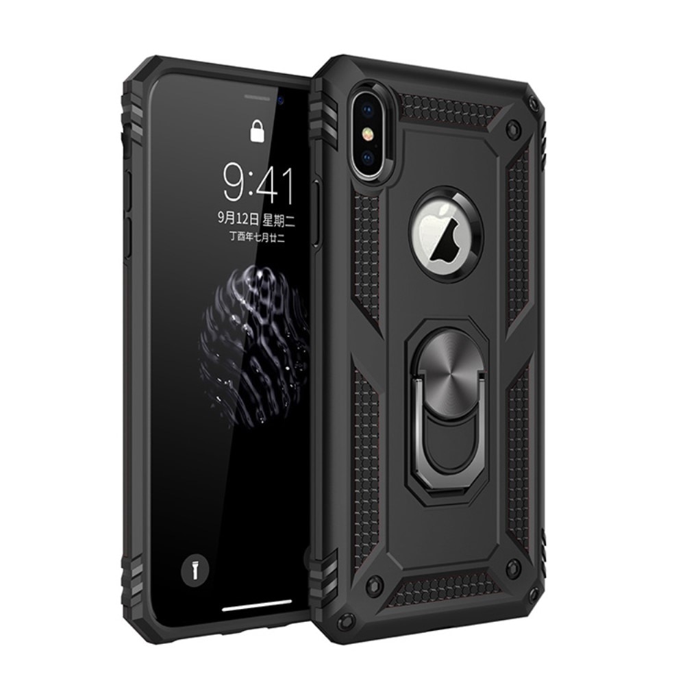 iPhone X/XS Hybrid Case Tech Ring Black