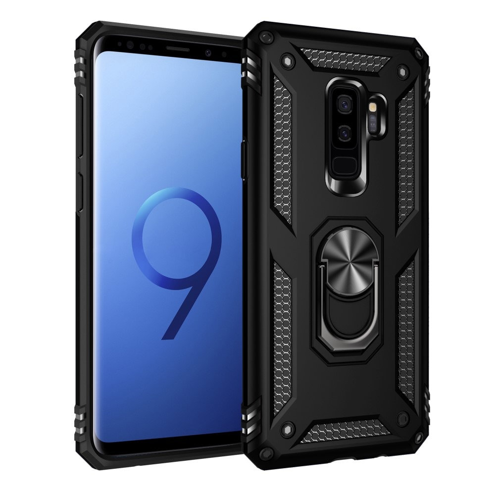 Samsung Galaxy S9 Plus Hybrid Case Tech Ring Black