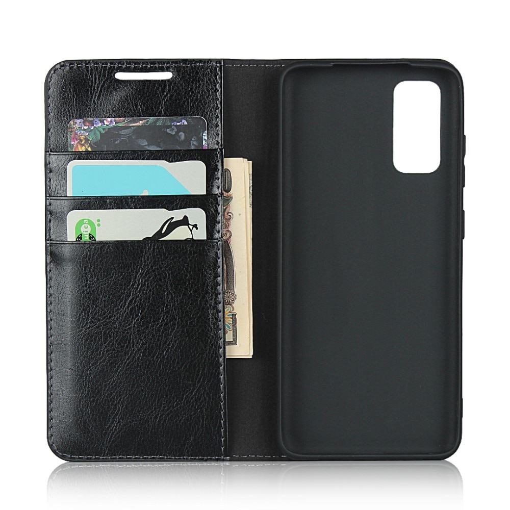 Samsung Galaxy S20 Genuine Leather Wallet Case Black