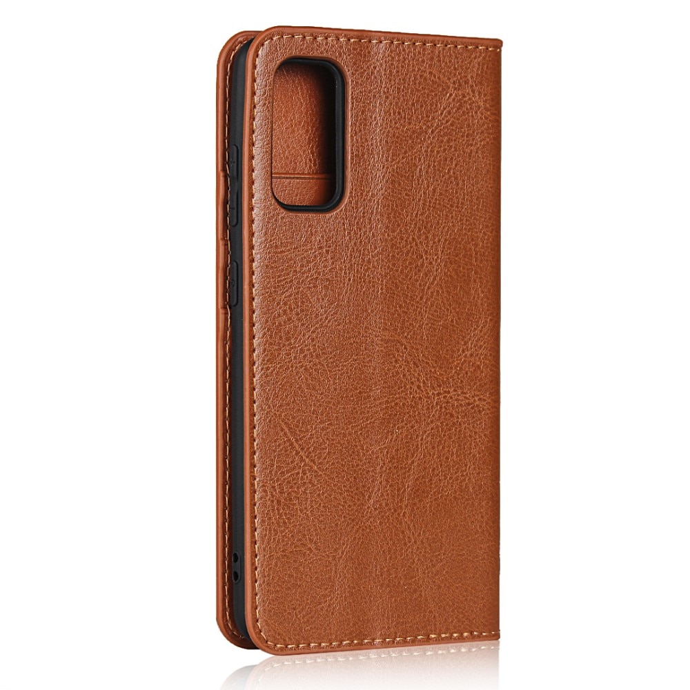 Samsung Galaxy S20 Genuine Leather Wallet Case Brown