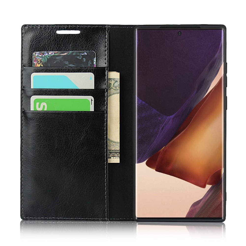 Samsung Galaxy Note 20 Ultra Genuine Leather Wallet Case Black