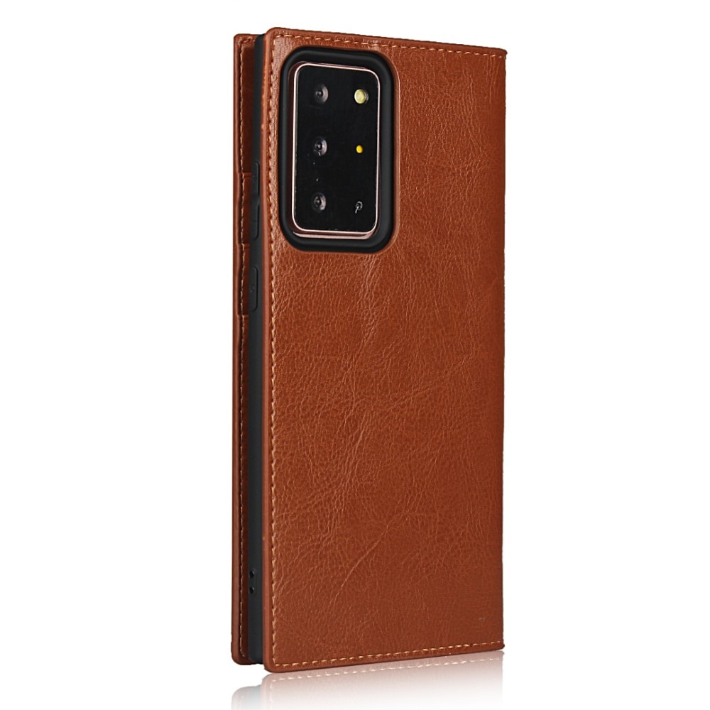 Samsung Galaxy Note 20 Ultra Genuine Leather Wallet Case Brown