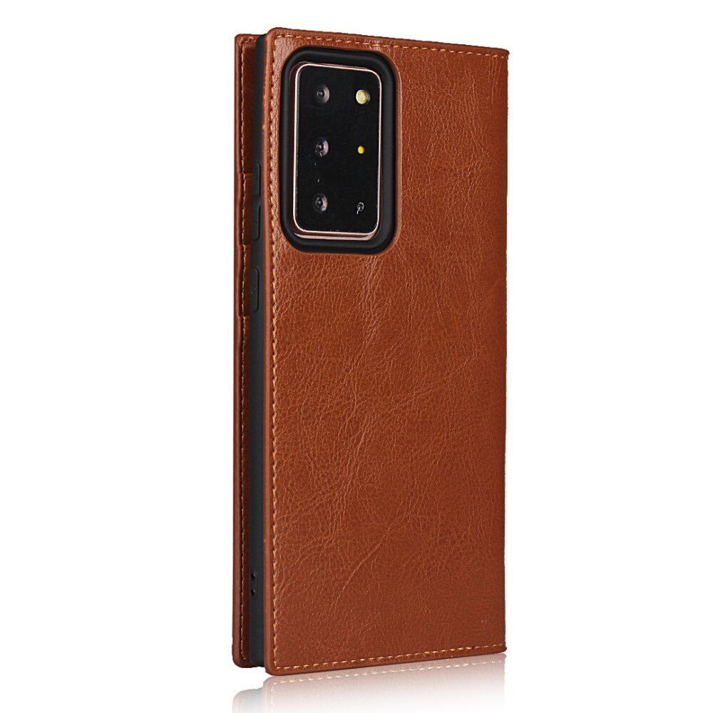 Samsung Galaxy Note 20 Ultra Genuine Leather Wallet Case Brown