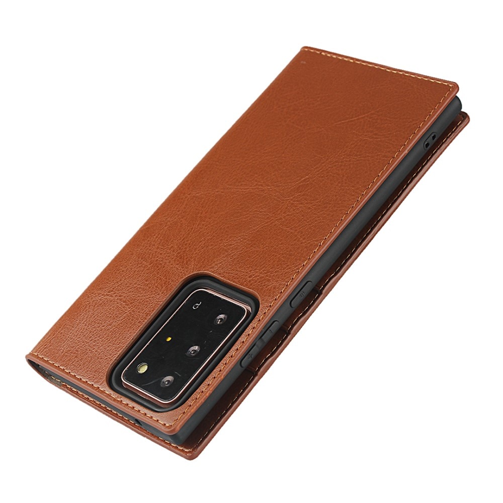 Samsung Galaxy Note 20 Ultra Genuine Leather Wallet Case Brown