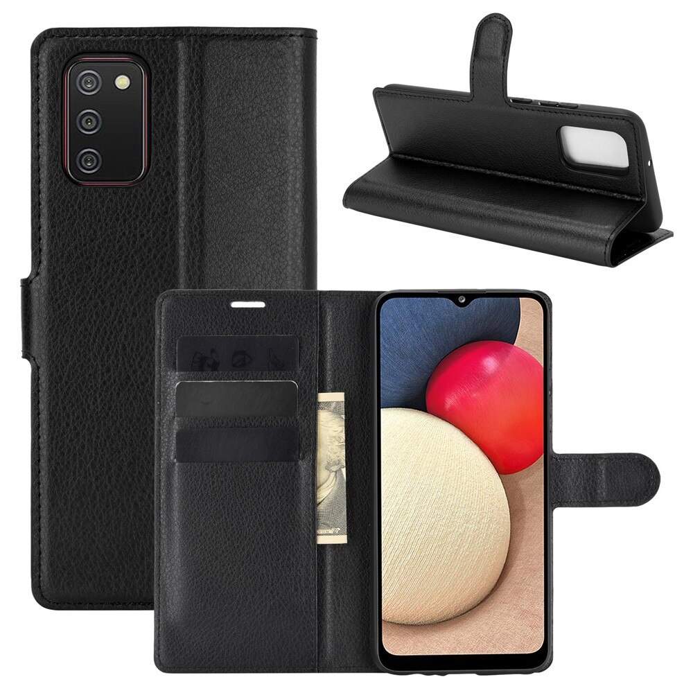 Samsung Galaxy A02s Wallet Book Cover Black