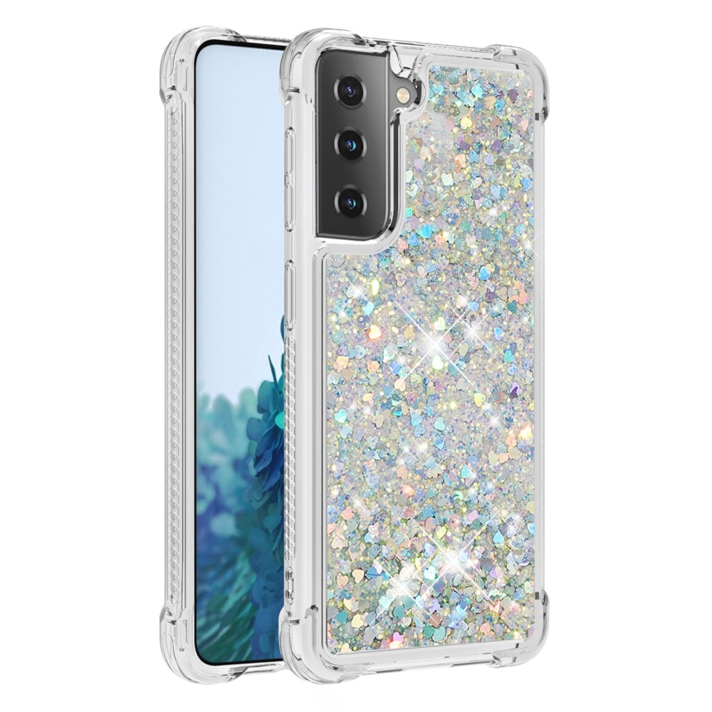 Samsung Galaxy S21 Glitter Powder TPU Case Silver
