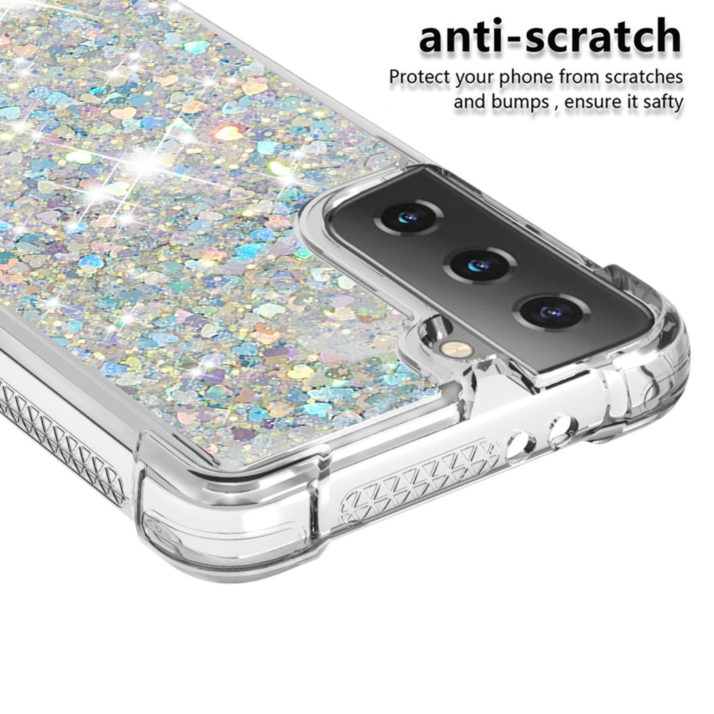 Samsung Galaxy S21 Glitter Powder TPU Case Silver