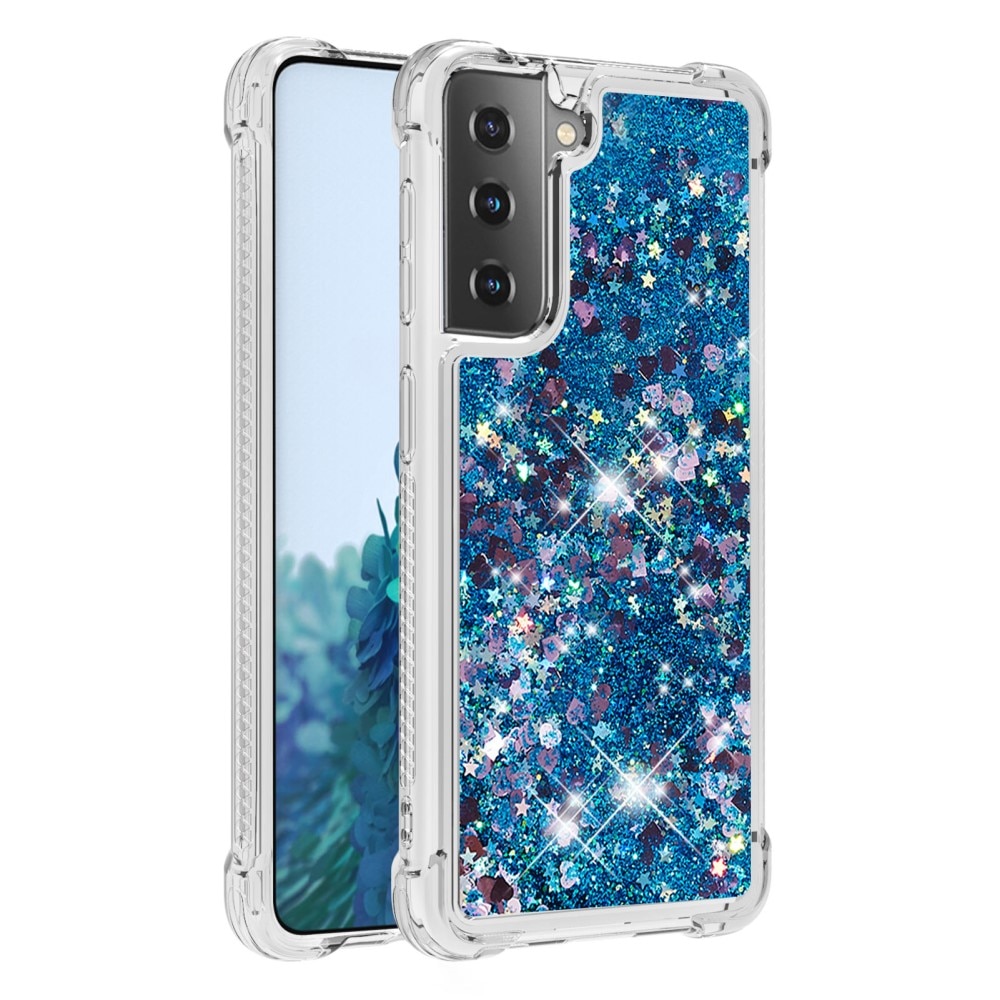 Samsung Galaxy S21 Glitter Powder TPU Case Blue