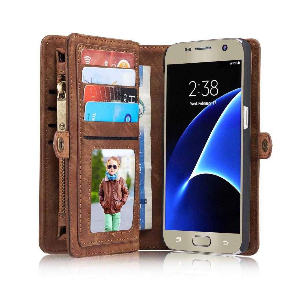 Samsung Galaxy S7 Multi-slot Wallet Case Brown