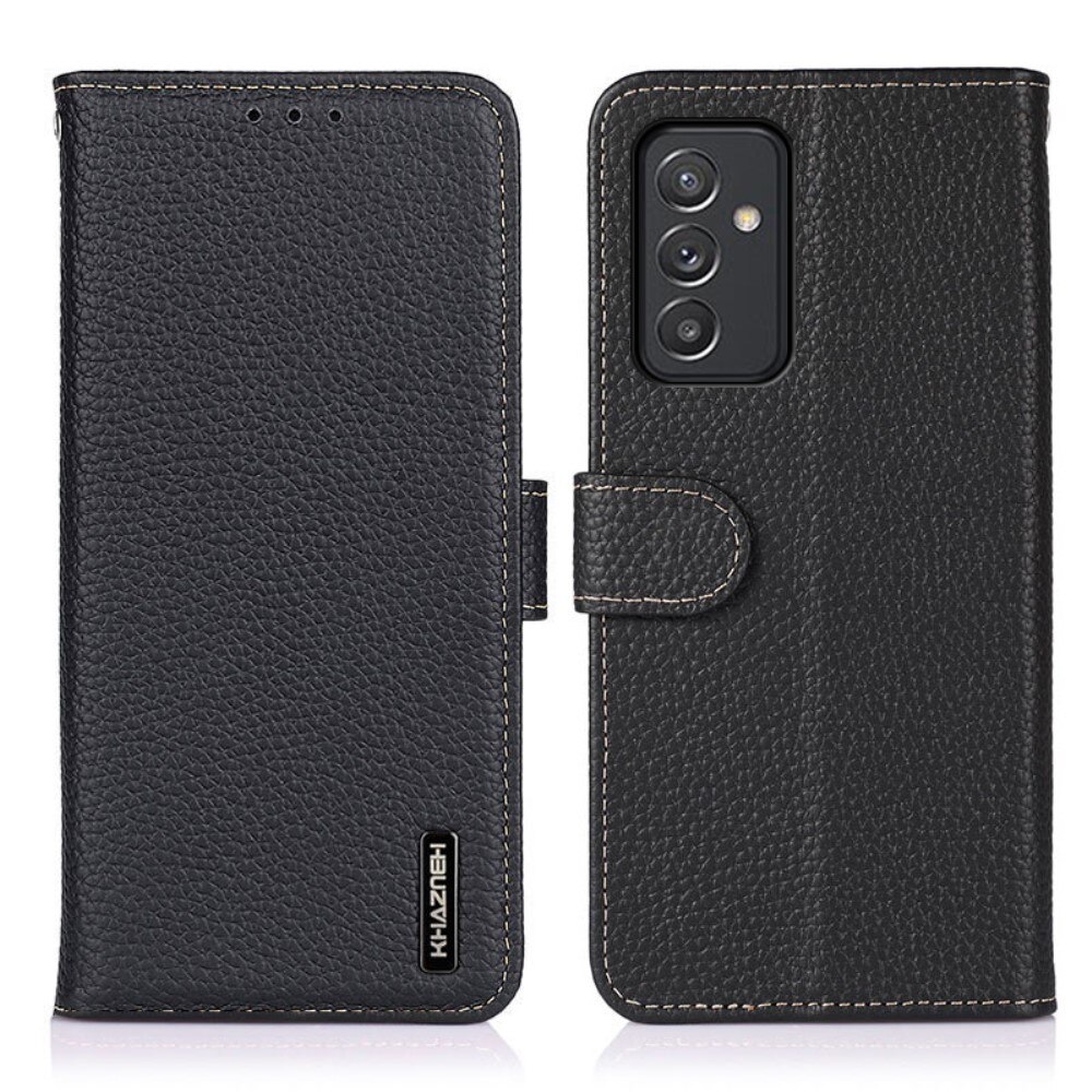 Samsung Galaxy A82 5G Real Leather Wallet Black