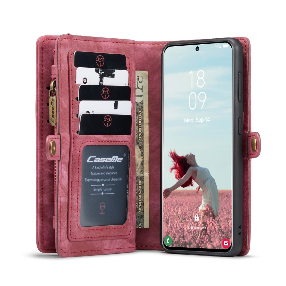 Samsung Galaxy S21 FE Multi-slot Wallet Case Red