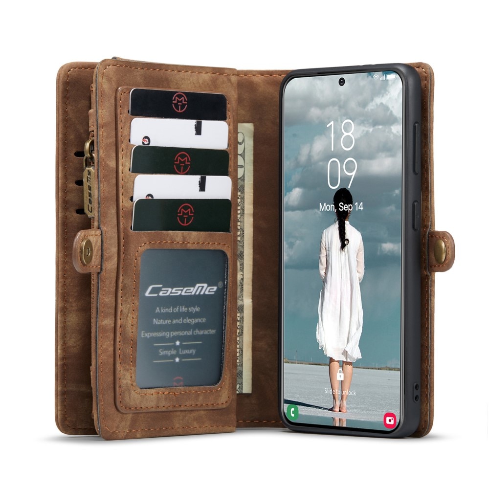 Samsung Galaxy S21 FE Multi-slot Wallet Case Brown