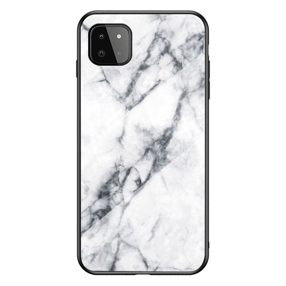 Samsung Galaxy A22 5G Tempered Glass Case White Marble