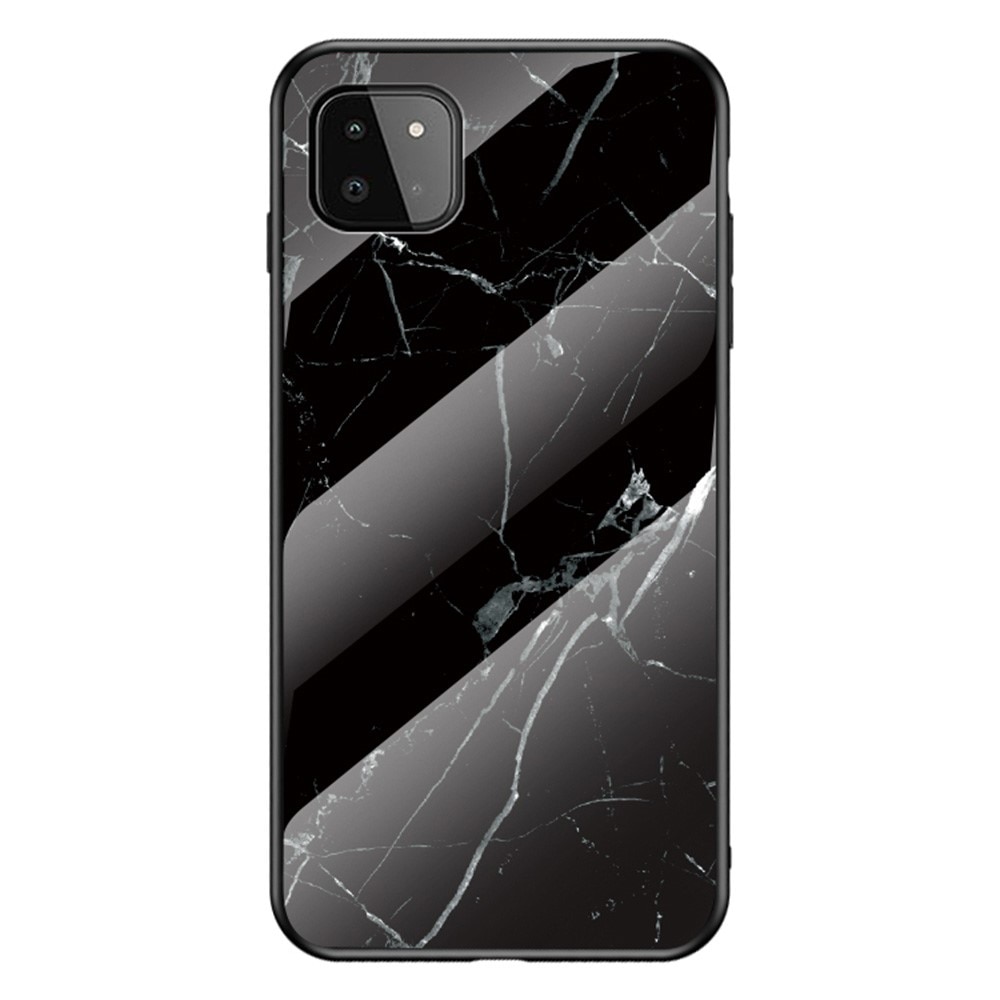 Samsung Galaxy A22 5G Tempered Glass Case Black Marble