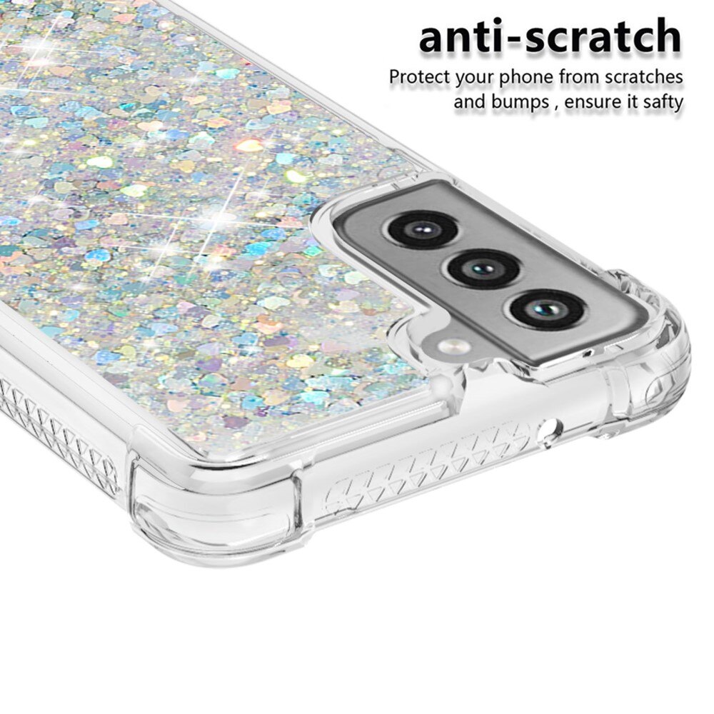 Samsung Galaxy S21 FE Glitter Powder TPU Case Silver