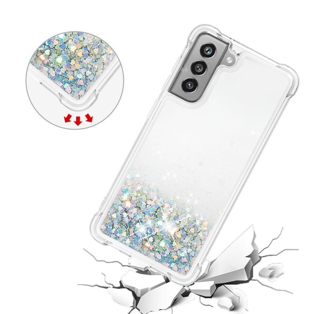 Samsung Galaxy S21 FE Glitter Powder TPU Case Silver