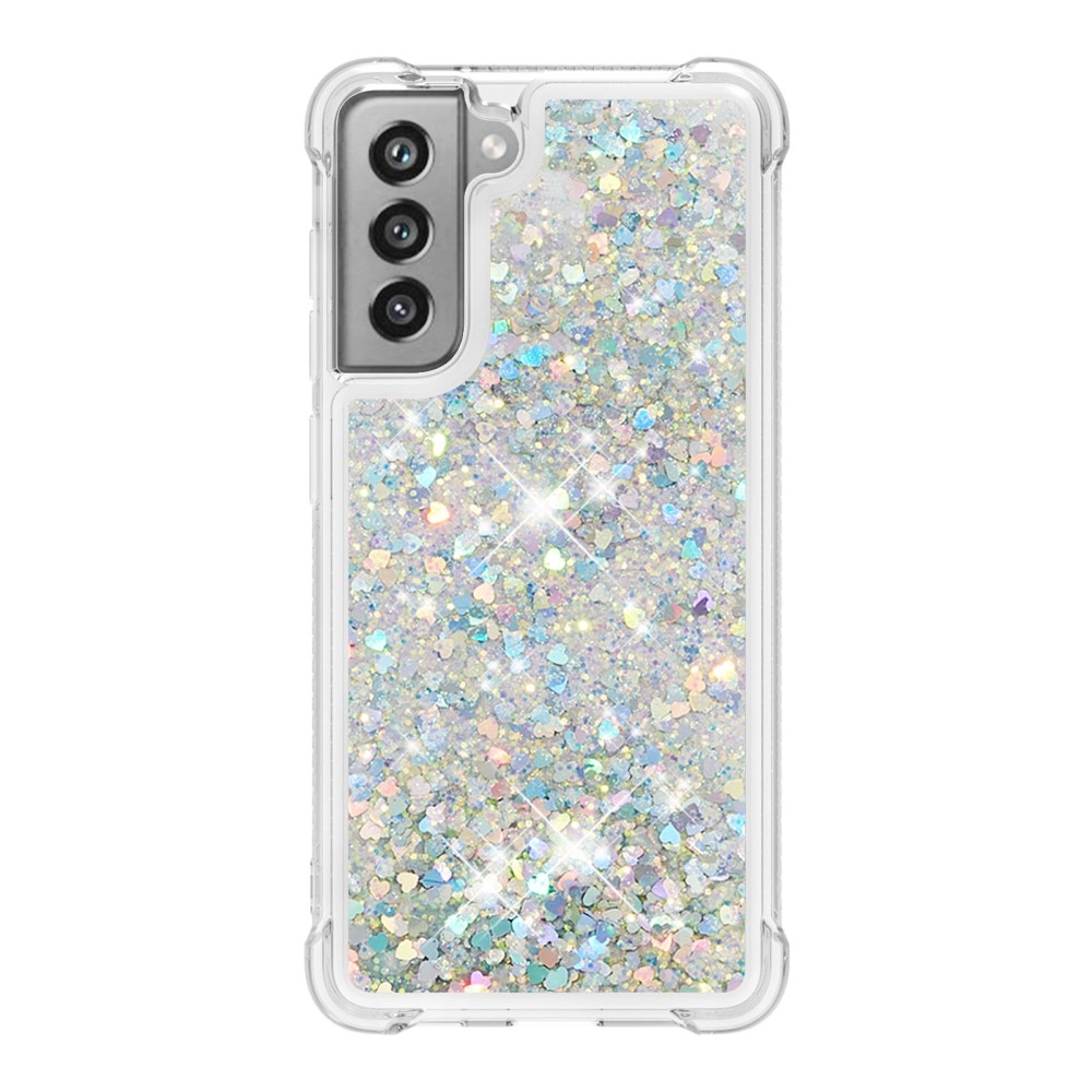 Samsung Galaxy S21 FE Glitter Powder TPU Case Silver