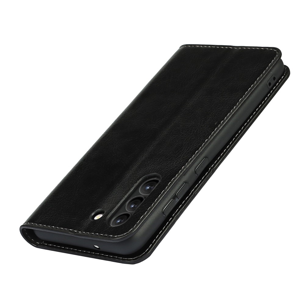 Samsung Galaxy S21 FE Genuine Leather Wallet Case Black