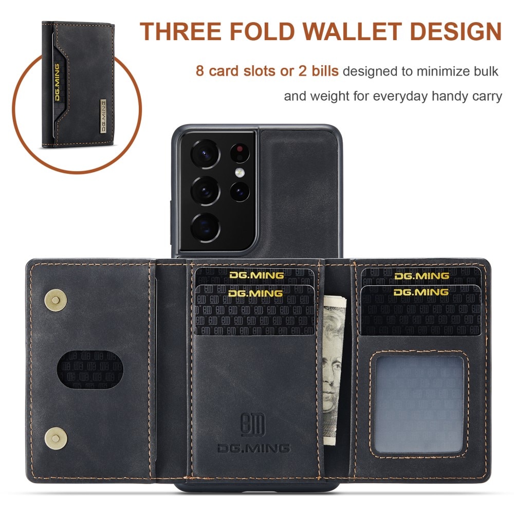 Samsung Galaxy S21 Ultra Magnetic Card Slot Case Black