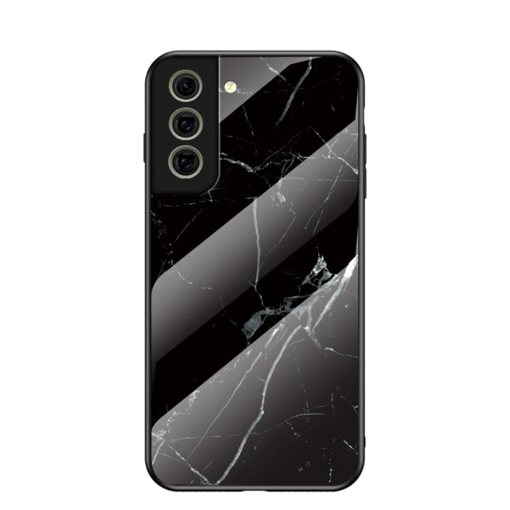 Samsung Galaxy S21 FE Tempered Glass Case Black Marble