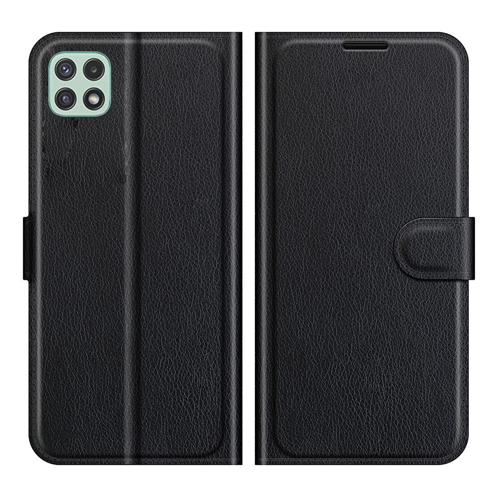 Samsung Galaxy A22 5G Wallet Book Cover Black