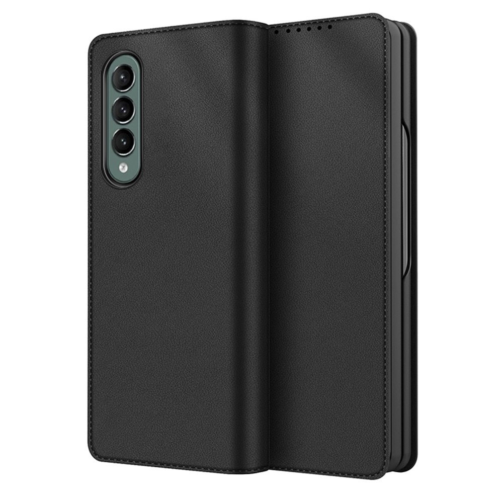 Samsung Galaxy Z Fold 3 Genuine Leather Wallet Case Black